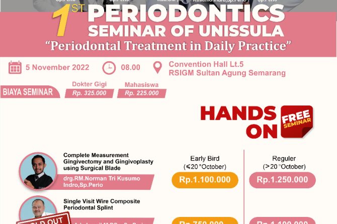 Perdana ! Departmen Periodonsia Unissula Gelar Seminar Perila : Periodontal Treatment in Daily Practice